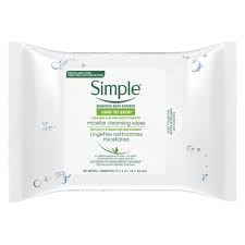 Image result for Simple Kind to Skin Micellar Makeup Remover Wipes, $5